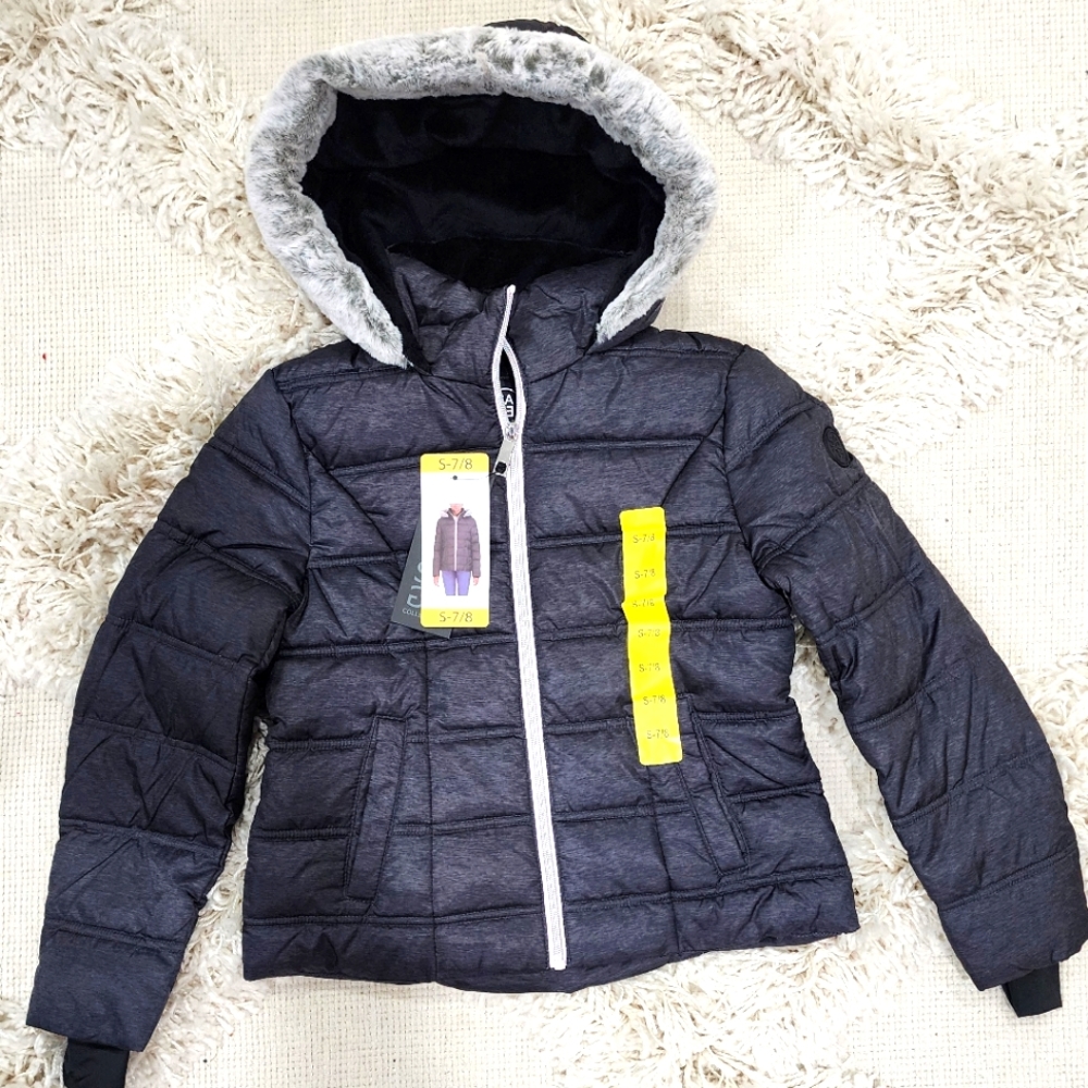 🆕️ 💜 Sage Collective, Girls 7/8,  hooded puffer coat w/ thumb holes
